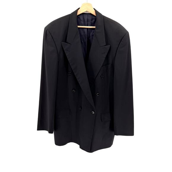 Hugo Boss Black 100% Wool Double Breasted Blazer Jacket